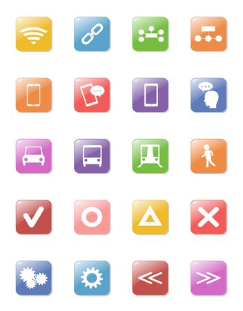 illustration of web design icon collectionのイラスト素材