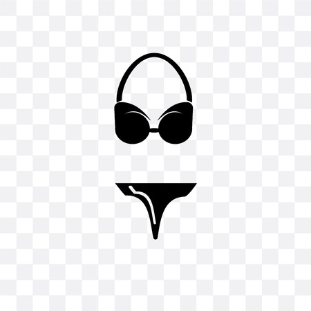 String bikini vector icon isolated on transparent background, String bikini logo conceptのイラスト素材
