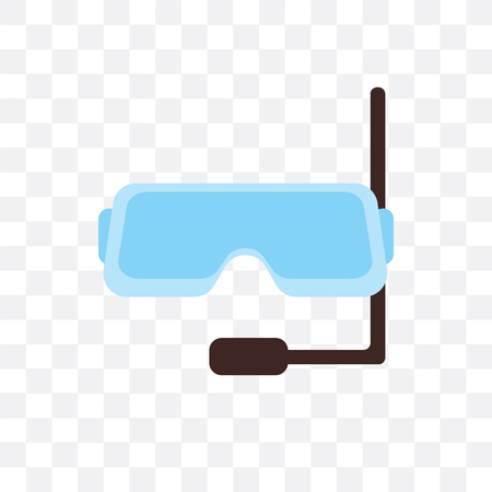 Snorkel vector icon isolated on transparent background, Snorkel logo conceptのイラスト素材