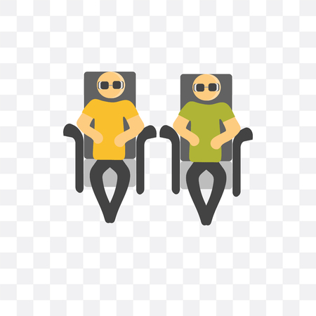 Sitting vector icon isolated on transparent background, Sitting logo conceptのイラスト素材