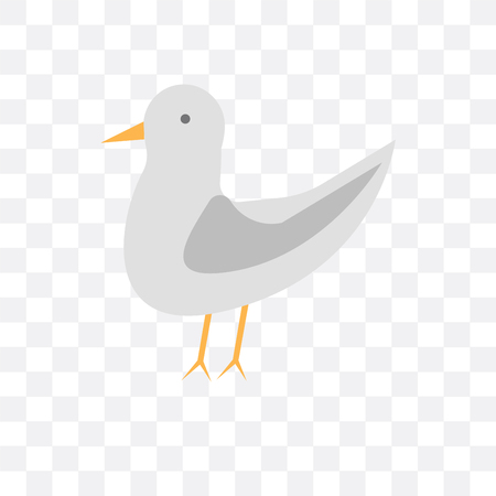 Seagull vector icon isolated on transparent background, Seagull conceptのイラスト素材