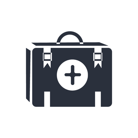 First aid kit icon vector isolated on white background for your web and mobile app design, First aid kit logo conceptのイラスト素材