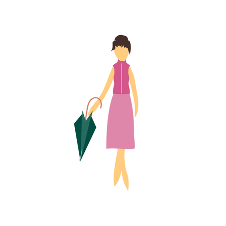 Fashion female model vector vector isolated on white background for your web and mobile app design, Fashion female model vector logo conceptのイラスト素材