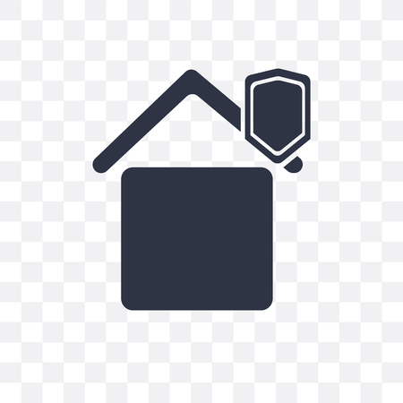 House vector icon isolated on transparent background, House logo conceptのイラスト素材
