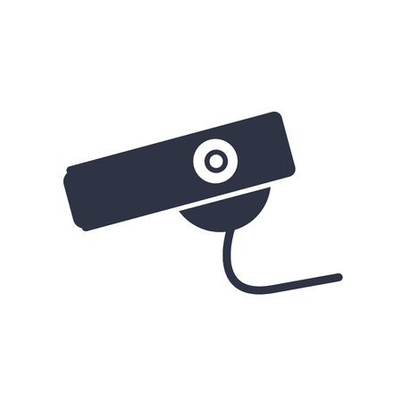 Security camera icon vector isolated on white background for your web and mobile app design, Security camera logo conceptのイラスト素材