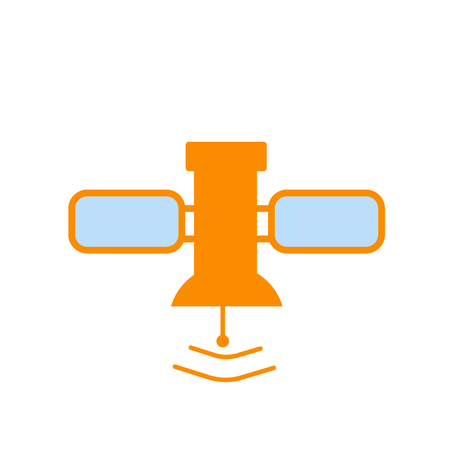 Satellite icon vector isolated on white background for your web and mobile app design, Satellite logo conceptのイラスト素材