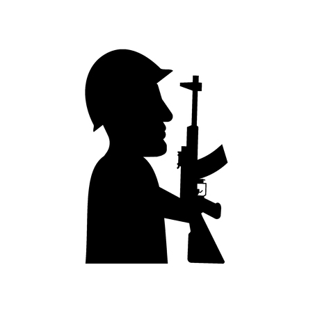 Soldier icon vector isolated on white background for your web and mobile app design, Soldier logo conceptのイラスト素材