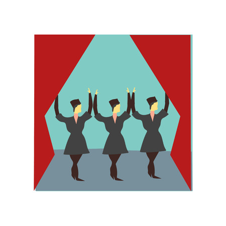 National dancing vector vector isolated on white background for your web and mobile app design, National dancing vector logo conceptのイラスト素材