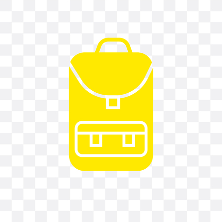 Backpack vector icon isolated on transparent background, Backpack logo conceptのイラスト素材