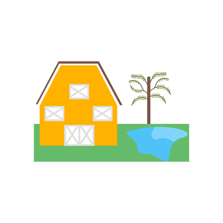 Barn icon vector isolated on white background for your web and mobile app design, Barn logo conceptのイラスト素材