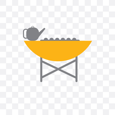 Bbq vector icon isolated on transparent background, Bbq logo conceptのイラスト素材