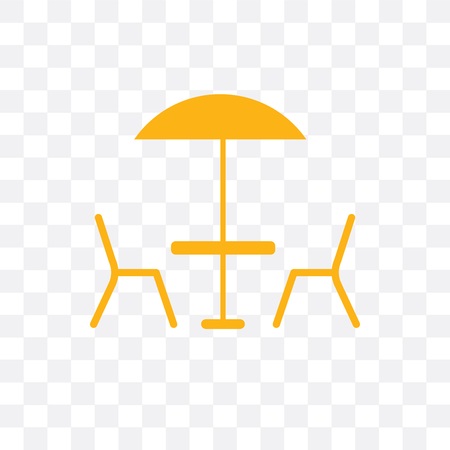 Terrace vector icon isolated on transparent background, Terrace conceptのイラスト素材