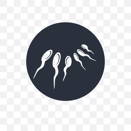 Sperm vector icon isolated on transparent background, Sperm logo conceptのイラスト素材