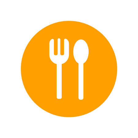 Cutlery icon vector isolated on white background for your web and mobile app design, Cutlery logo conceptのイラスト素材