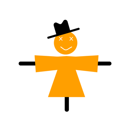 Scarecrow icon vector isolated on white background for your web and mobile app design, Scarecrow logo conceptのイラスト素材