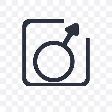 Male gender vector icon isolated on transparent background, Male gender logo conceptのイラスト素材