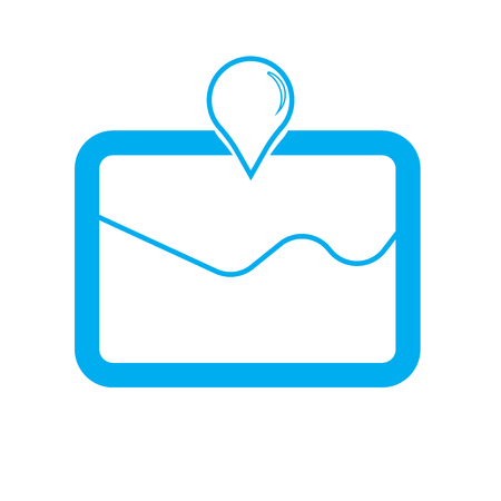 Map icon vector isolated on white background for your web and mobile app design, Map logo conceptのイラスト素材