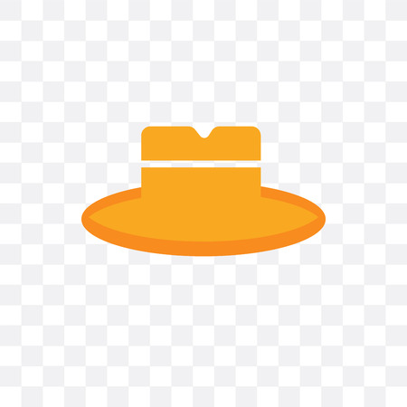 Hat vector icon isolated on transparent background, Hat logo conceptのイラスト素材