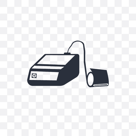 Blood pressure control tool vector icon isolated on transparent background, Blood pressure control tool conceptのイラスト素材