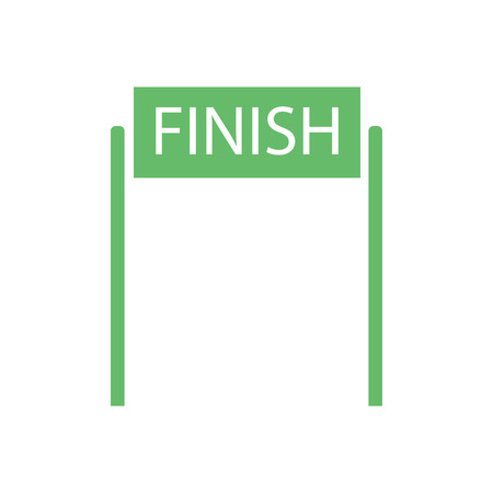 Finish icon vector isolated on white background for your web and mobile app design, Finish conceptのイラスト素材
