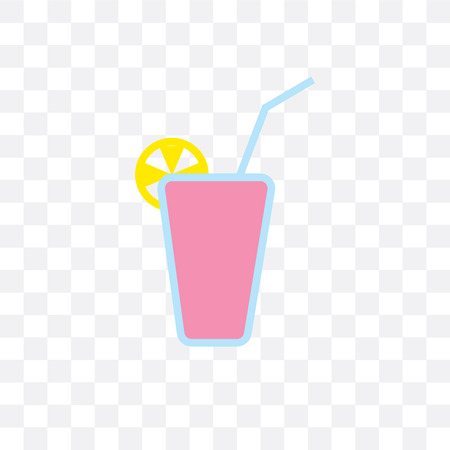 Cocktail vector icon isolated on transparent background, Cocktail logo conceptのイラスト素材