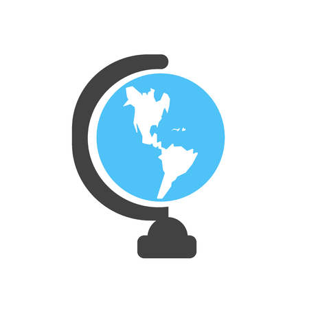 Planet earth icon vector isolated on white background for your web and mobile app design, Planet earth logo conceptのイラスト素材