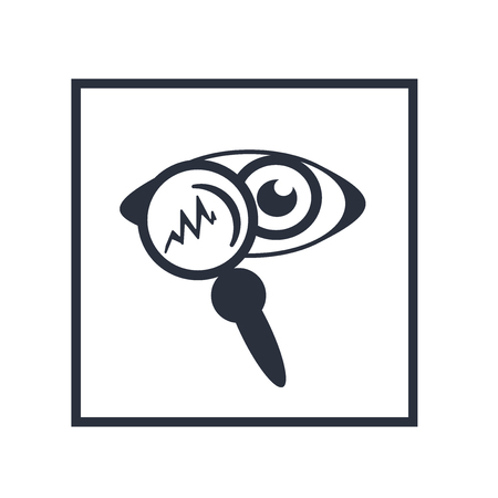 Eye scanner medical symbol icon vector isolated on white background for your web and mobile app design, Eye scanner medical symbol conceptのイラスト素材