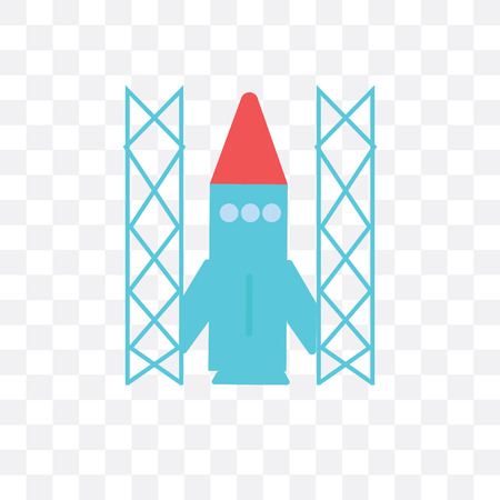 Space shuttle vector icon isolated on transparent background, Space shuttle logo conceptのイラスト素材