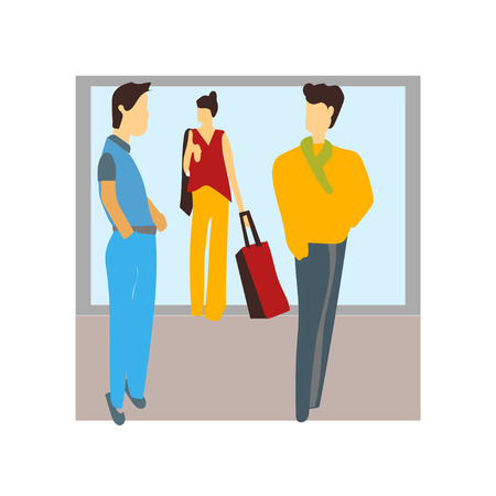 Crowd of people talking vector vector isolated on white background for your web and mobile app design, Crowd of people talking vector logo conceptのイラスト素材