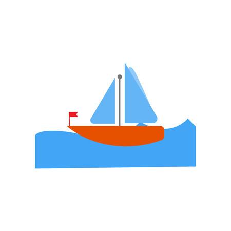 Sailboat icon vector isolated on white background for your web and mobile app design, Sailboat logo conceptのイラスト素材