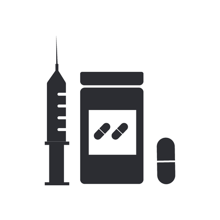 Drugs icon vector isolated on white background for your web and mobile app design, Drugs logo conceptのイラスト素材