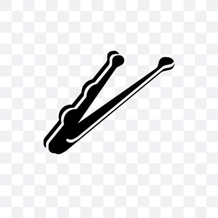 Hair clip tool vector icon isolated on transparent background, Hair clip tool logo conceptのイラスト素材