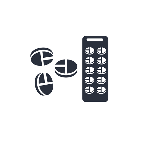 Medicine capsules icon vector isolated on white background for your web and mobile app design, Medicine capsules logo conceptのイラスト素材