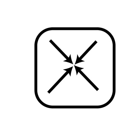 Exit full screen arrows icon vector isolated on white background for your web and mobile app design, Exit full screen arrows logo conceptのイラスト素材