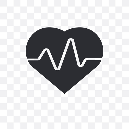 Cardiogram vector icon isolated on transparent background, Cardiogram logo conceptのイラスト素材