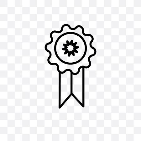 Award badge vector icon isolated on transparent background, Award badge logo conceptのイラスト素材