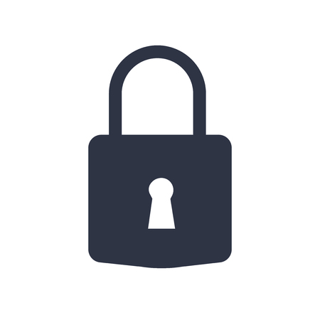 Locked icon vector isolated on white background for your web and mobile app design, Locked logo conceptのイラスト素材