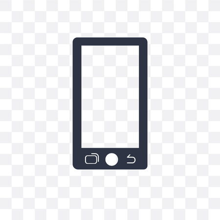 Mobile vector icon isolated on transparent background, Mobile logo conceptのイラスト素材