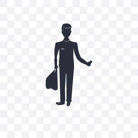 Men vector icon isolated on transparent background, Men logo conceptのイラスト素材