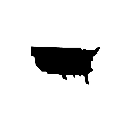US map icon vector isolated on white background for your web and mobile app design, US map logo conceptのイラスト素材