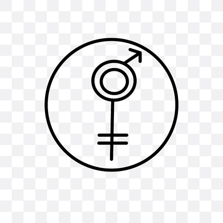 Female vector icon isolated on transparent background, Female logo conceptのイラスト素材