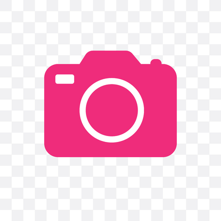 Camera vector icon isolated on transparent background, Camera logo conceptのイラスト素材