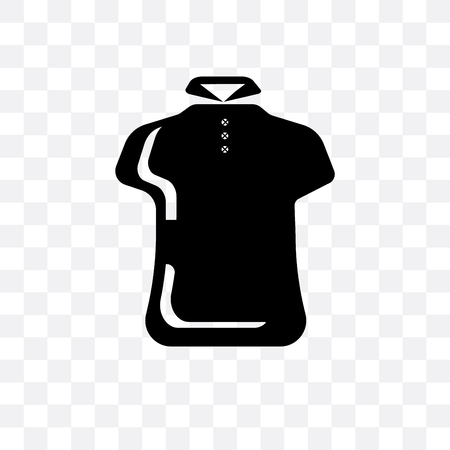 Polo shirt for women vector icon isolated on transparent background, Polo shirt for women logo conceptのイラスト素材