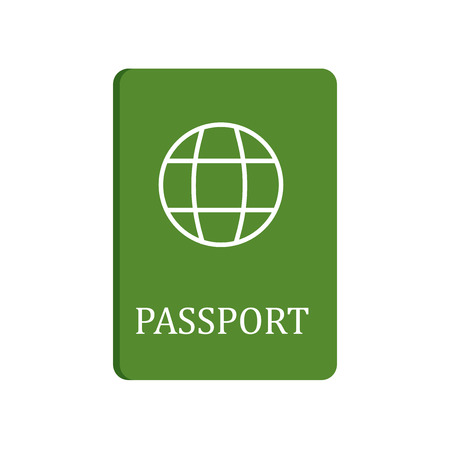 Passport icon vector isolated on white background for your web and mobile app design, Passport logo conceptのイラスト素材
