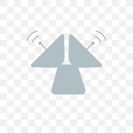 Radar vector icon isolated on transparent background, Radar logo conceptのイラスト素材