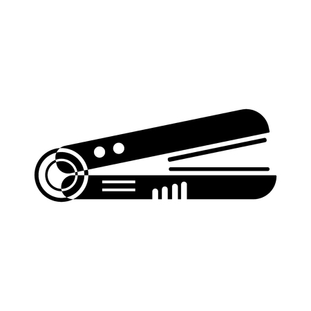 Hair iron icon vector isolated on white background for your web and mobile app design, Hair iron logo conceptのイラスト素材