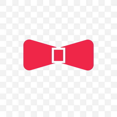 Bow tie vector icon isolated on transparent background, Bow tie logo conceptのイラスト素材