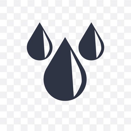 Water vector icon isolated on transparent background, Water logo conceptのイラスト素材