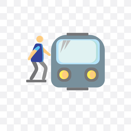Train vector icon isolated on transparent background, Train logo conceptのイラスト素材