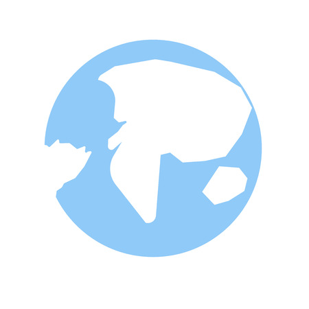 Earth globe icon vector isolated on white background for your web and mobile app design, Earth globe logo conceptのイラスト素材